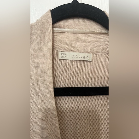 Hinge Oversized Poncho - Beige with Red & Brown Stripes, OSFM (s m l xl) - Picture 3 of 6